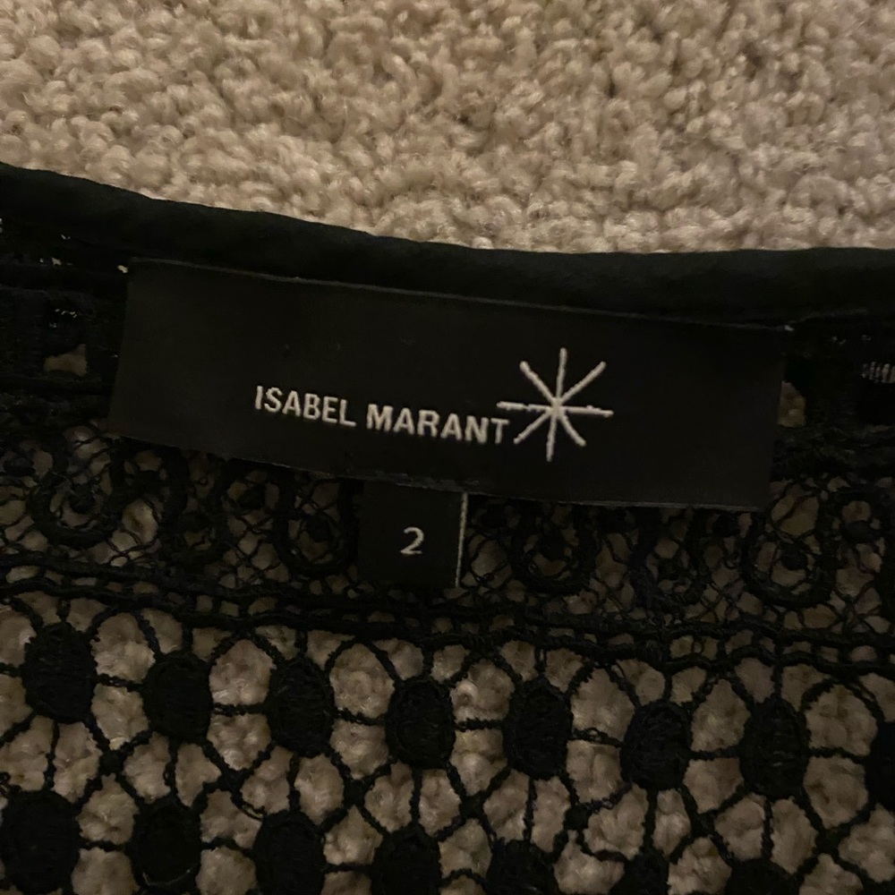 Isabel Marant cropped black lace blouse - Picture 4 of 6